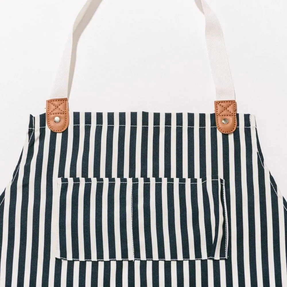 NWT Business & Pleasure The Apron in Lauren's Navy Stripe - One Size